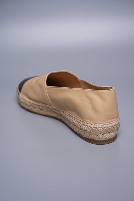 Chanel Beige Lambskin Espadrilles Size 37 (Brand New)