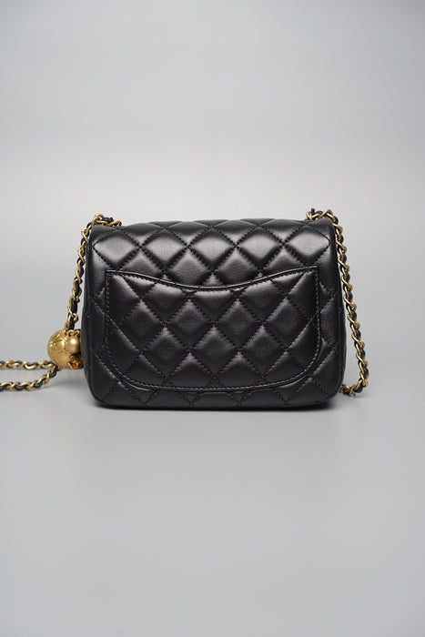 Chanel Pearl Crush Mini Square in Black Ghw