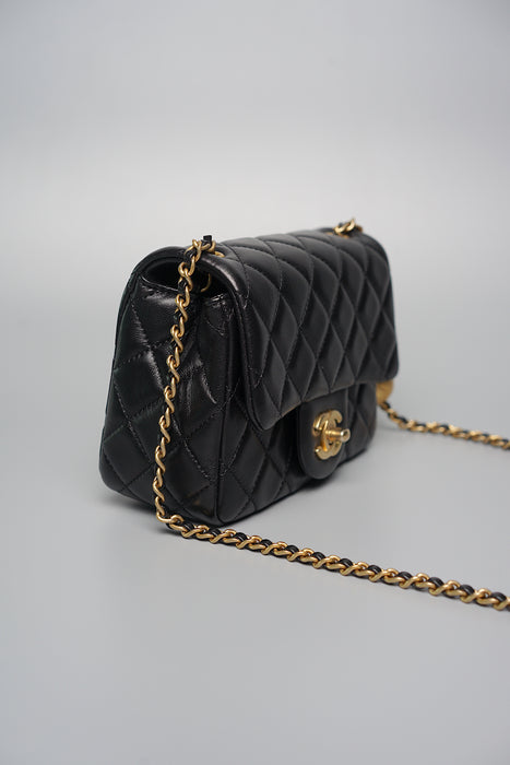 Chanel Pearl Crush Mini Square in Black Ghw