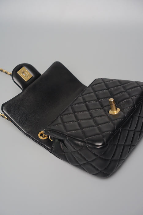 Chanel Pearl Crush Mini Square in Black Ghw