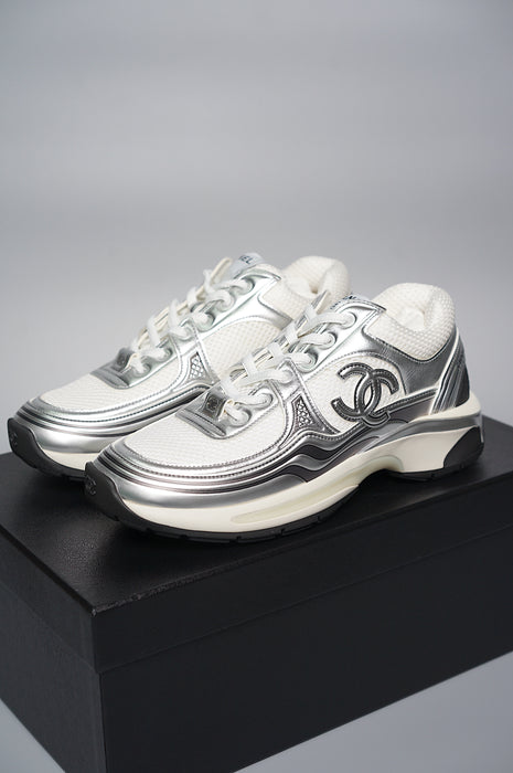 Chanel Trainers in Silver Size 36.5 (Brand New)