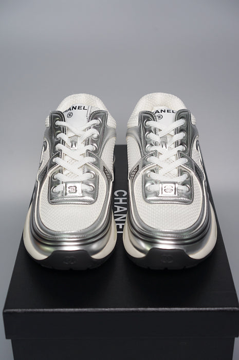 Chanel Trainers in Silver Size 36.5 (Brand New)