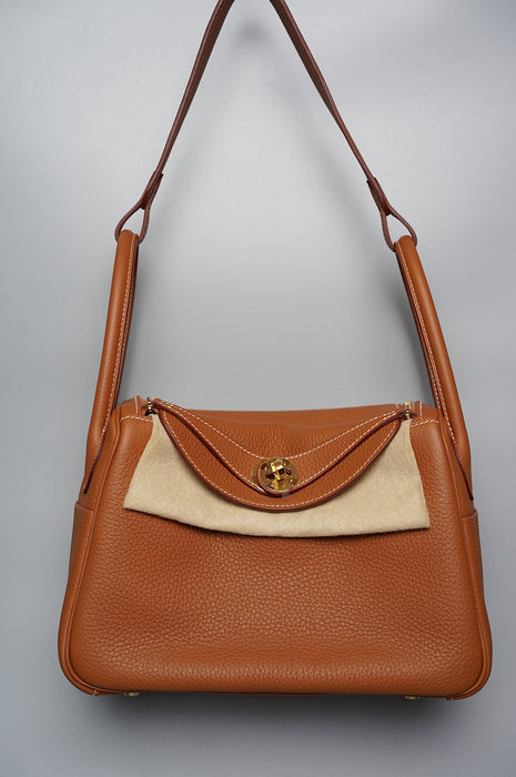 Hermes Lindy 26 in Gold Ghw (Brand New)