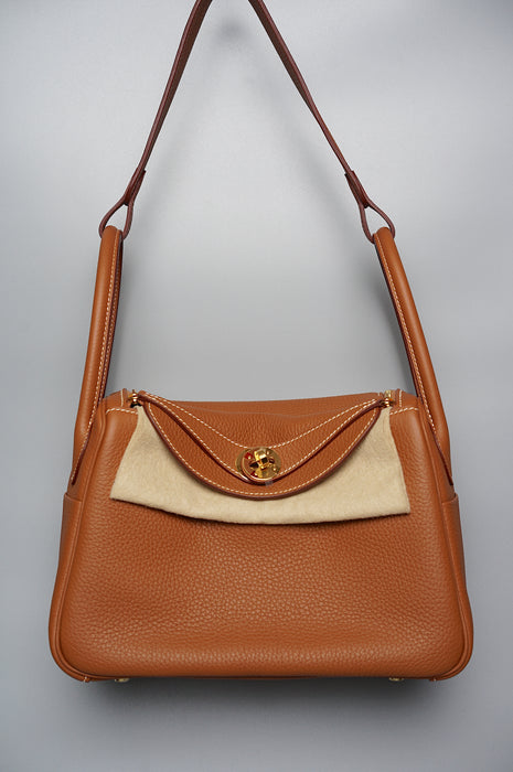 Hermes Lindy 26 in Gold Ghw (Brand New)