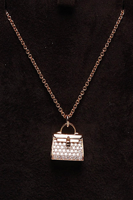 Hermes Amulettes Kelly Pendant in Rose Gold (Brand New)