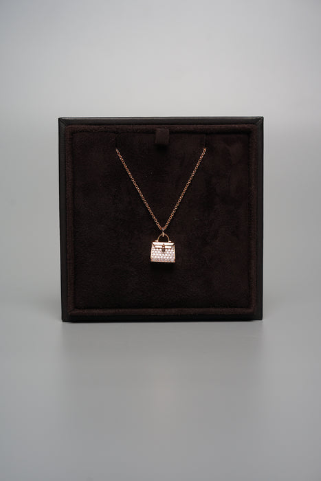 Hermes Amulettes Kelly Pendant in Rose Gold (Brand New)