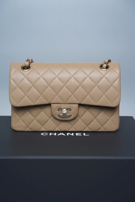 Chanel 22A Small Double Flap in Dark Beige Ghw (Brand New)