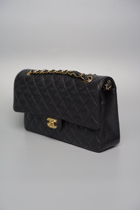 Chanel Medium Double Flap in Black Caviar Ghw (Brand New)