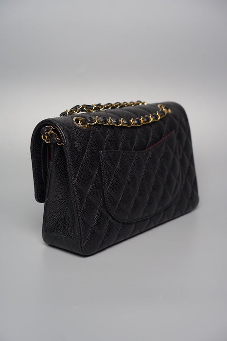 Chanel Medium Double Flap in Black Caviar Ghw (Brand New)