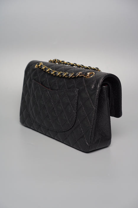 Chanel Medium Double Flap in Black Caviar Ghw (Brand New)