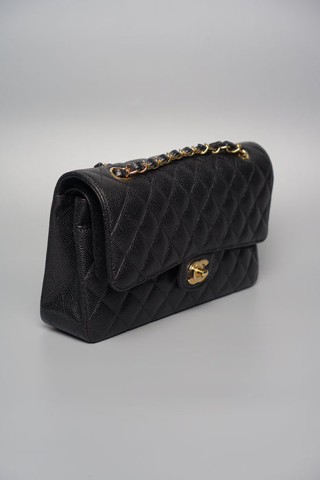 Chanel Medium Double Flap in Black Caviar Ghw (Brand New)