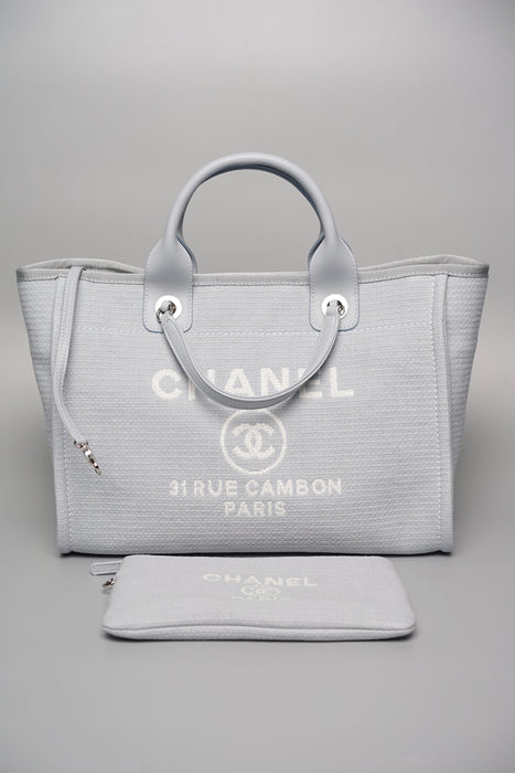 Chanel Deauville Small Shopping Tote in Light Blue (Brand New)