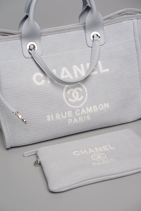 Chanel Deauville Small Shopping Tote in Light Blue (Brand New)