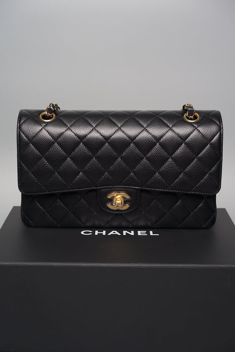 Chanel Medium Double Flap in Black Caviar Ghw (Brand New)