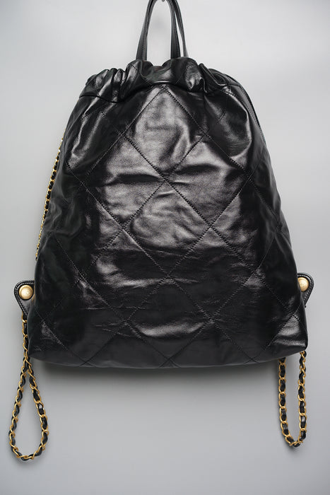 Chanel 22 Back Pack in Black Ghw (Brand New)