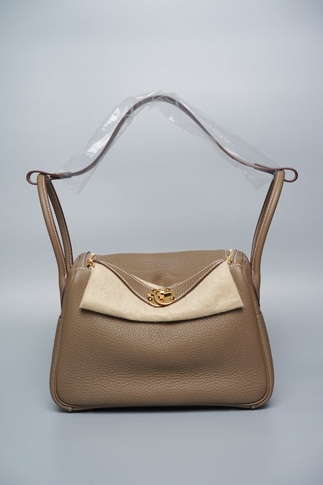 Hermes Lindy 26 in Etoupe Ghw (Brand New)