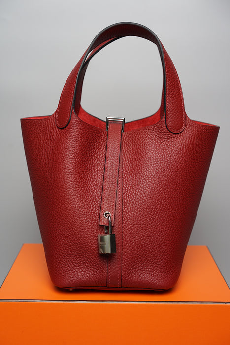 Hermes Picotin 18 in Rouge H Phw (Brand New)