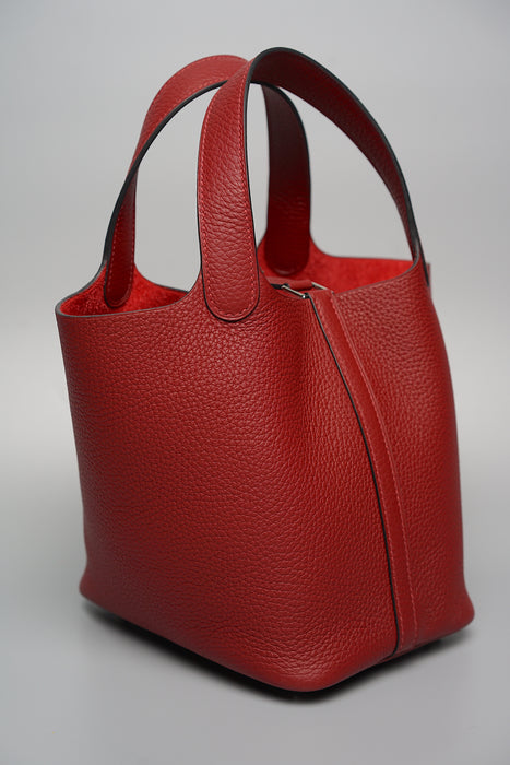 Hermes Picotin 18 in Rouge H Phw (Brand New)