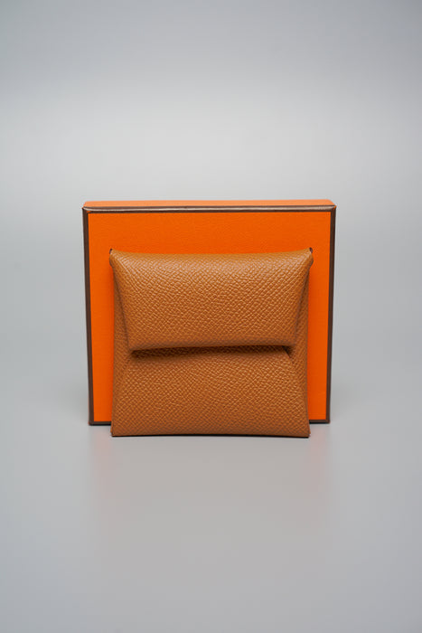 Hermes Bastia Coin Pouch in Gold (Brand New)