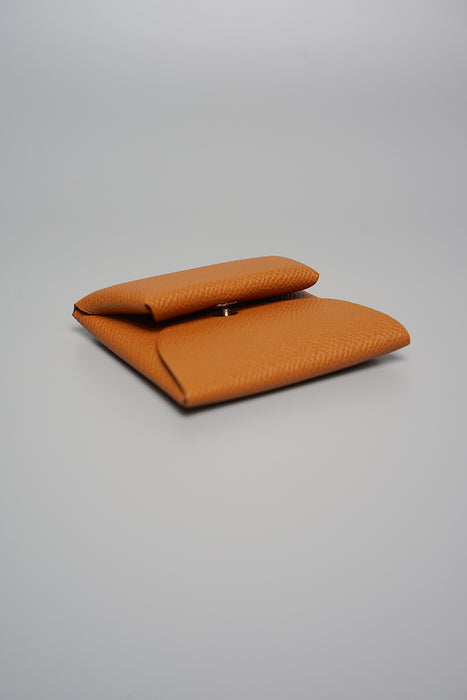 Hermes Bastia Coin Pouch in Gold (Brand New)