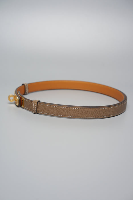 Hermes Kelly 18 Belt Etoupe in Ghw (Brand New)