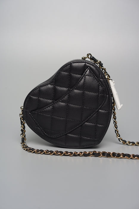 Chanel 22s Small Heart Bag in Black (Brand New)