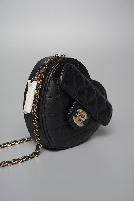 Chanel 22s Small Heart Bag in Black (Brand New)