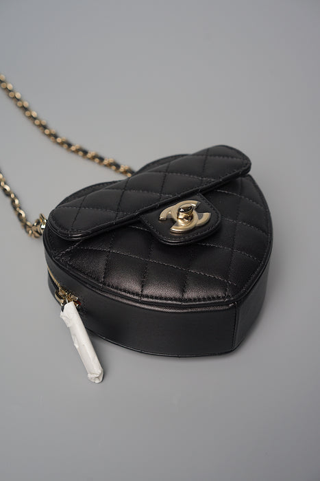 Chanel 22s Small Heart Bag in Black (Brand New)