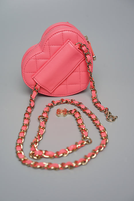 Chanel Heart Belt Bag in Pink Lambskin (Brand New)