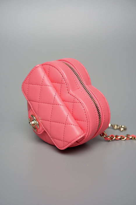 Chanel Heart Belt Bag in Pink Lambskin (Brand New)