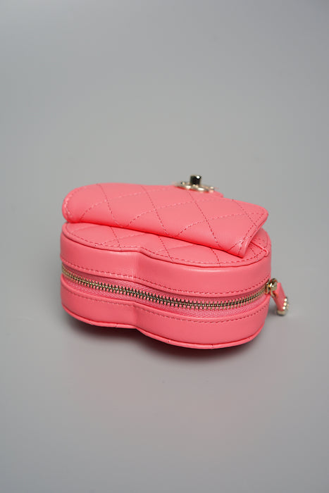 Chanel Heart Belt Bag in Pink Lambskin (Brand New)