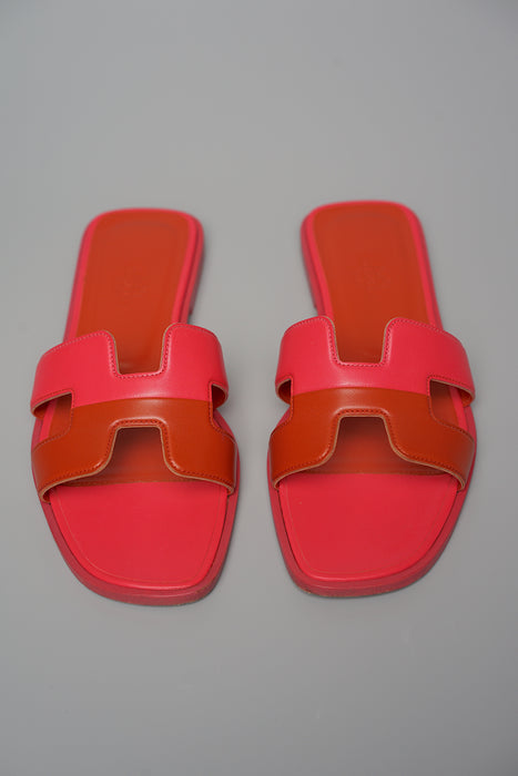 Hermes Oran Sandals in Fuschia Size 37