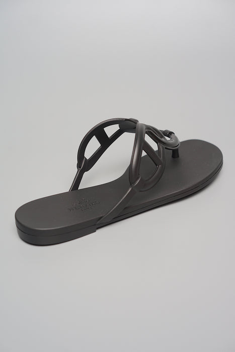 Hermes Egerie Sandals in Black Size 36 (Brand New)