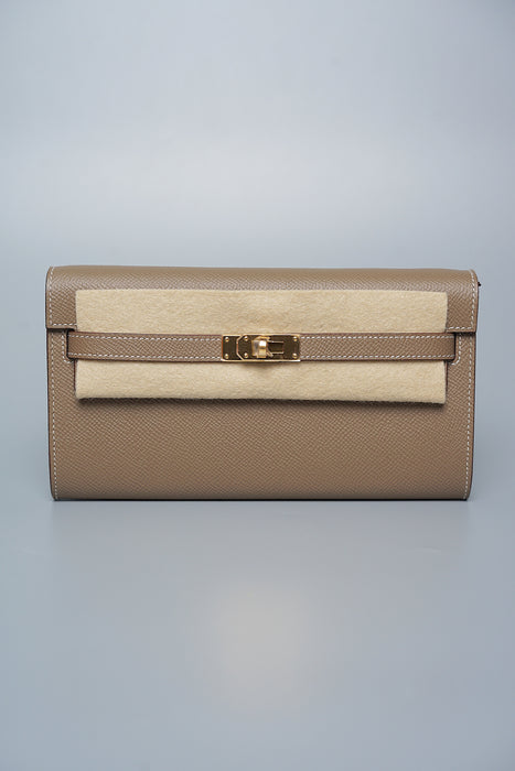 Hermes Kelly To Go in Etoupe Ghw (Brand New)