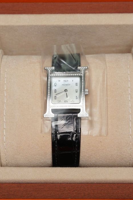 Hermes Heure H Watch in Noir Phw (Brand New)