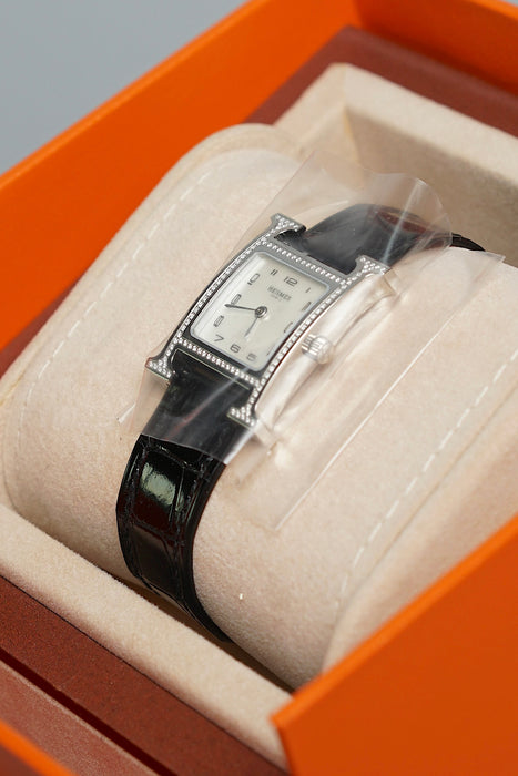 Hermes Heure H Watch in Noir Phw (Brand New)