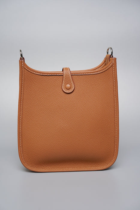 Hermes Mini Evelyne in Gold Phw