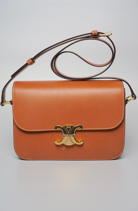 Celine Teen Triomphe Bag in Tan