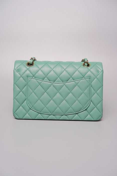 Chanel Small Double Flap in Light Green Lambskin (Brand New)