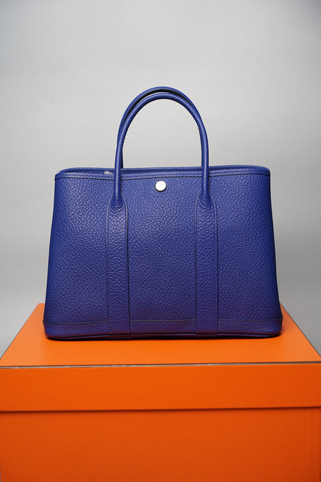 Hermes Garden Party 30 in Bleu Electric Phw