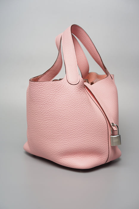 Hermes Picotin 18 in Rose Sakura Phw (Brand New)