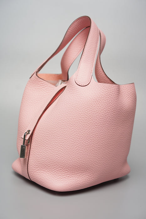 Hermes Picotin 18 in Rose Sakura Phw (Brand New)