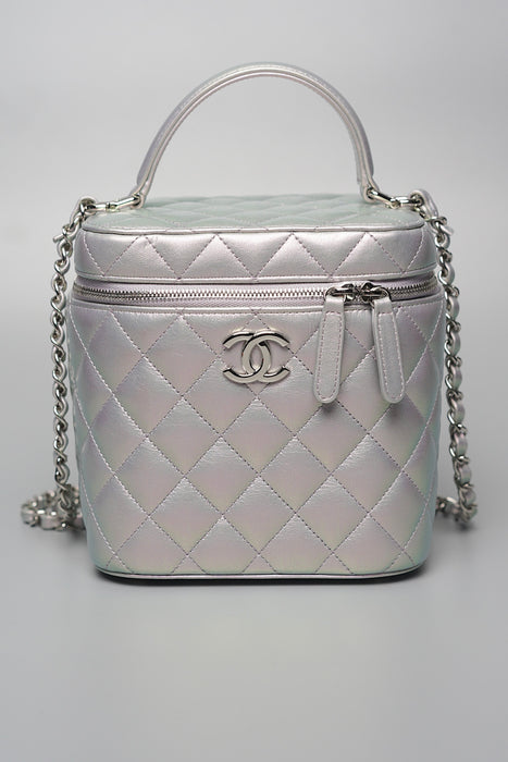 Chanel Trendy CC Vanity Case in Grey Iridescent (Brand New)