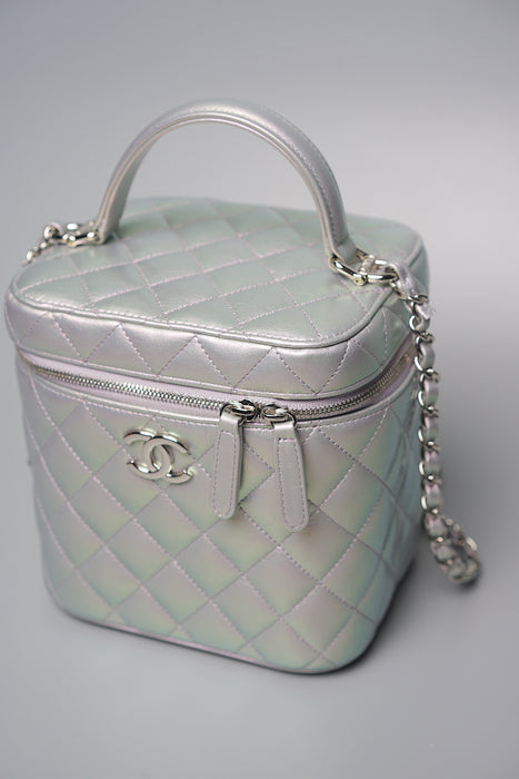 Chanel Trendy CC Vanity Case in Grey Iridescent (Brand New)