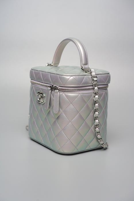 Chanel Trendy CC Vanity Case in Grey Iridescent (Brand New)