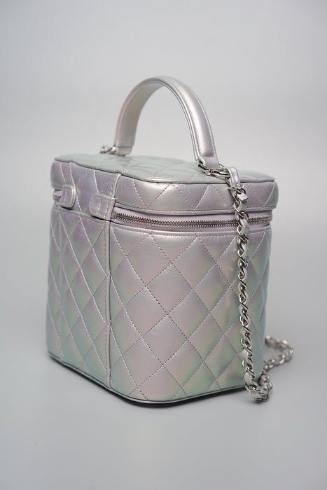 Chanel Trendy CC Vanity Case in Grey Iridescent (Brand New)