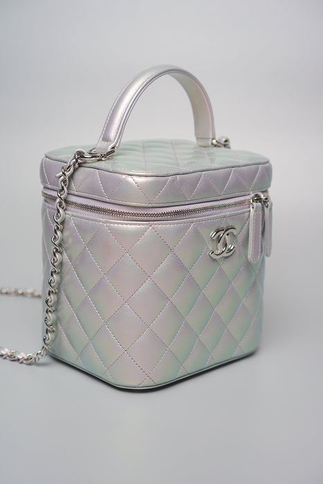 Chanel Trendy CC Vanity Case in Grey Iridescent (Brand New)