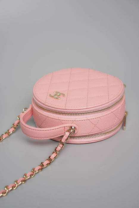 Chanel Round Vanity in Pink Caviar (Brand New)