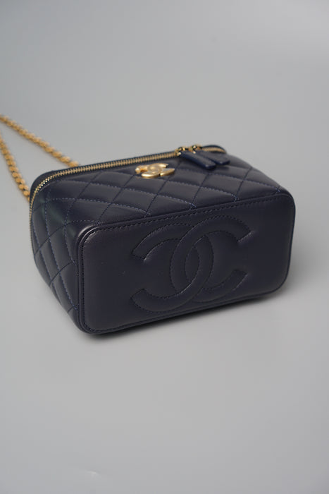 Chanel Vanity with Top Chain Handle in Midnight (Brand New)