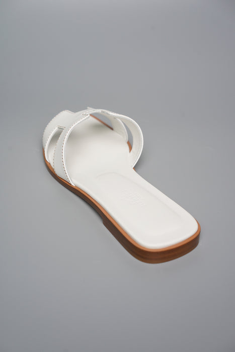 Hermes Oran Sandals in White Size 37 (Brand New)